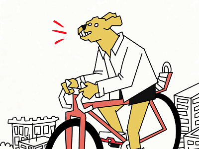 Bernard is an agent of chaos bike dog fun havoc illustration procreate