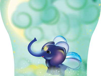 Bottled Magic series: Elephant Fairy affinity designer bottled bottled magic character chibi design fantasy illustration magic vector vector art vector illustration