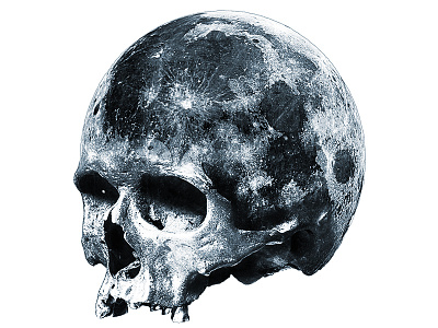 To the moon and back apollo cintiq companion drawing illustration moon skull tattoo wacom