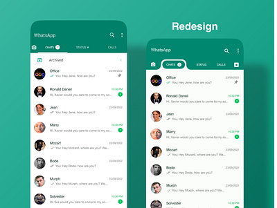 Whatsapp redesign chat facebook message mobile redesign whatsapp