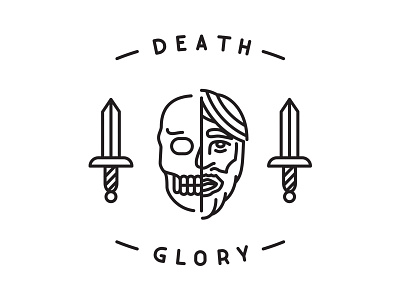Death or Glory character design illustration illustrator lines logo logotype mark minimal skull tattoo vector