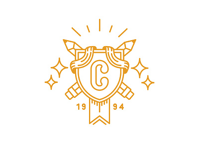 Crest badge branding clean crest design drawing illustration illustrator logo logotype mark vector