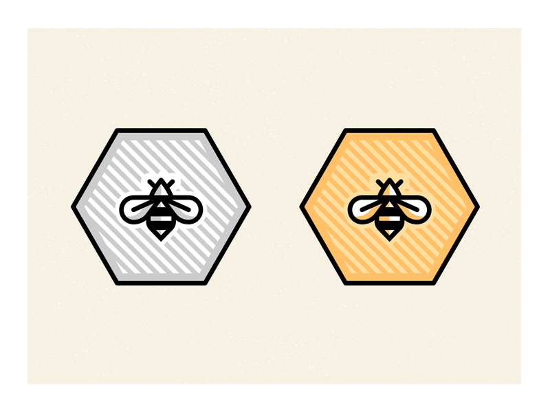 Bees and Honey branding color design icon illustration illustrator label logo logotype mark vector