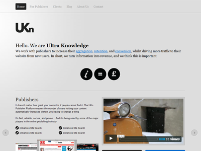 UKn Home Page (Top) black brand design free throw header layout website white