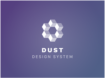 Dust Design System cubes design system dust geometric illustrator logo purple