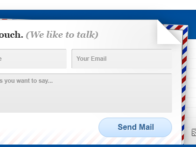 UKn Contact Form airmail blue button contact form gradient red white