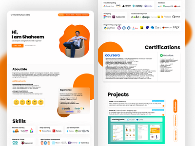 Portfolio Example design landing page portfolio ui ux web design