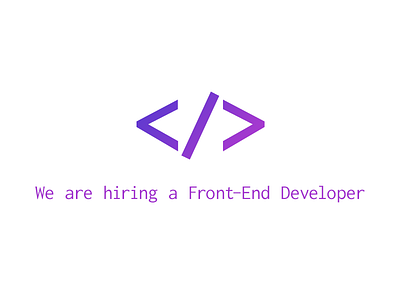 Front-End Developer Position is Open atom code design developer engineer front end hiring hr hybrid programmer sublime