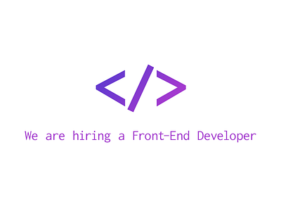 Front-End Developer Position is Open