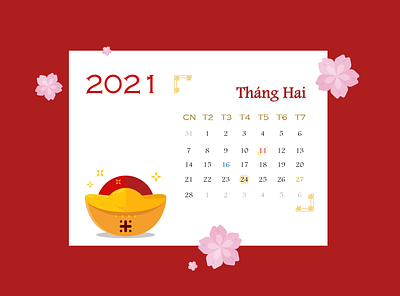 #038_Calendar_DailyUI 038 100daychallenge calendar dailyui dailyuichallenge lunar lunar new year lunarnewyear ui uichallenge ux vietnam vietnamese