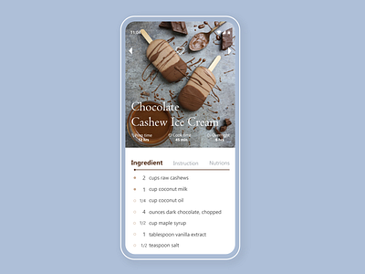 #040_Recipe_DailyUI 040 100daychallenge cashew cashew ice cream chocolate daily 100 challenge dailyui dailyuichallenge design ice cream recipe ui uichallenge ux