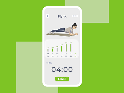 #041_WorkoutTracker_DailyUI 041 100daychallenge daily 100 challenge dailyui dailyuichallenge plank plank challange ui uichallenge ux workout tracker workouttracker