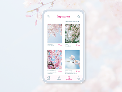 #044_Favorites_DailyUI 044 100daychallenge cherry blossom cherryblossom daily 100 challenge dailyui dailyuichallenge favorites inspirations sakura ui uichallenge ux