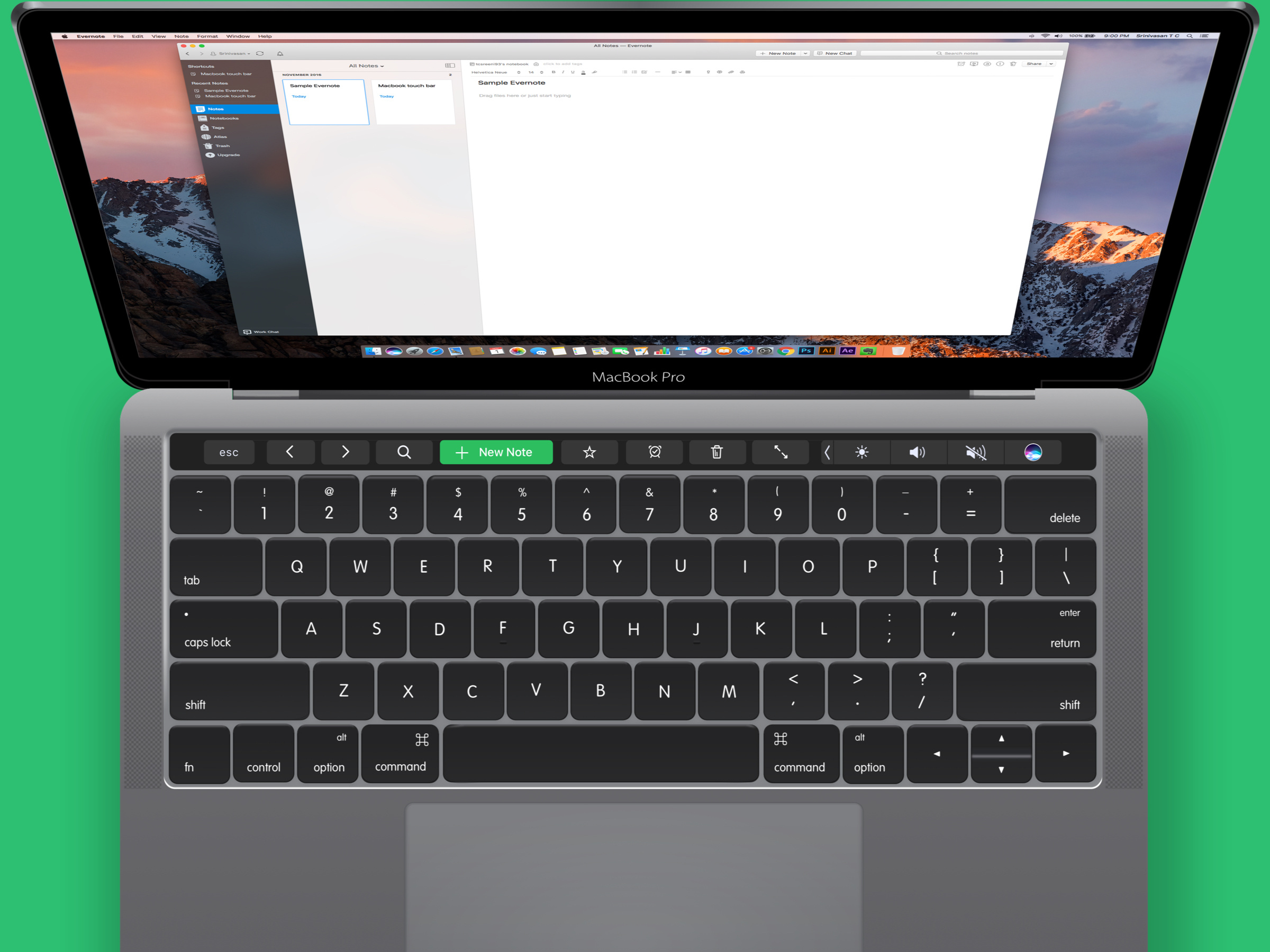 Macbook Touch Bar For Evernote Concept By Srinivasan On Dribbble