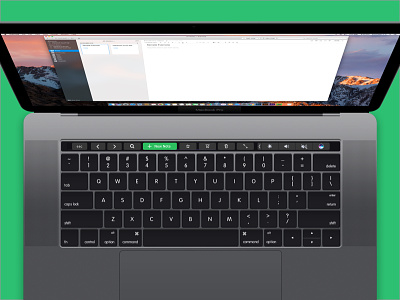 Macbook Touch Bar for Evernote concept ! apple evernote evernoteconcept mac macbook2016 sierra touchbar
