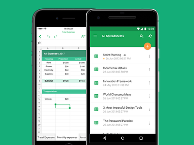 Zoho Sheet for iOS and Android