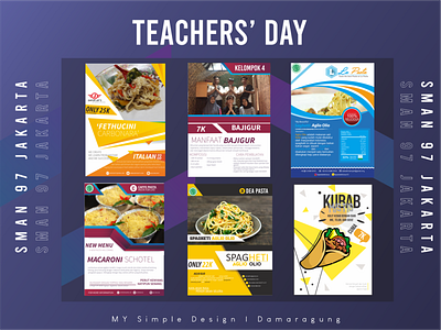 Designer some of menu in teachers' day food menu nmwdesign poster