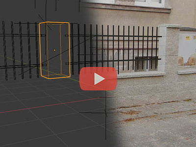 3D fence visualisation 3d model blender3d motion tracking