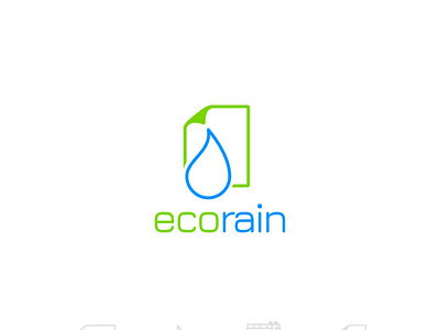 EcoRain - logo design graphic design logo design