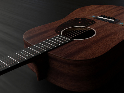 3D model of Sigma SDM-15 guitar 3d model blender3d graphics