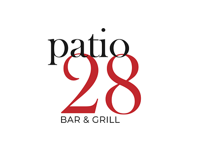 Patio 28 branding logo minimal restaurant