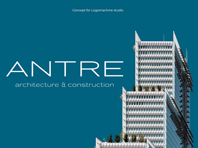 Antre architecture and construction font logo