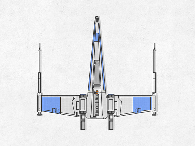 X-Wing Starfighter design digitalart illustration