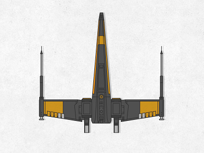 X-Wing Dark Starfighter design digitalart illustration