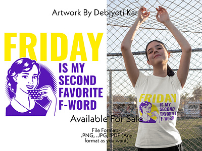 Friday T shirt Design branding design friday fridays illustration mock up mockups sale tshirt tshirt art tshirtdesign vector white