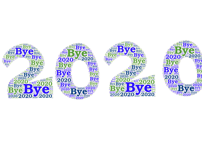 Bye Bye 2020 Word art