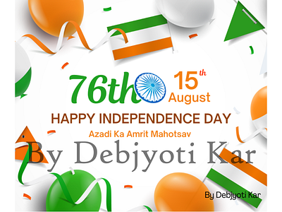 76th Independence Day Design for social media post design graphic design illustration social media post
