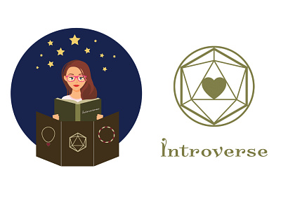 Introverse logo and illustration