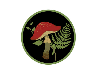 Mushroom and fern