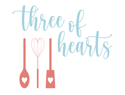 three of hearts logo adobe illustrator branding feminine illustration logo vector