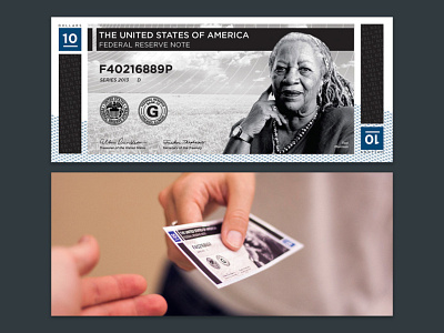 Currency Redesign author concept currency dollar letter society redesign redesign concept toni morrison usa