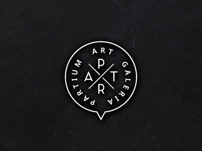 Partium Art Gallery Logo art branding circle gallery logo speak talk visual identity