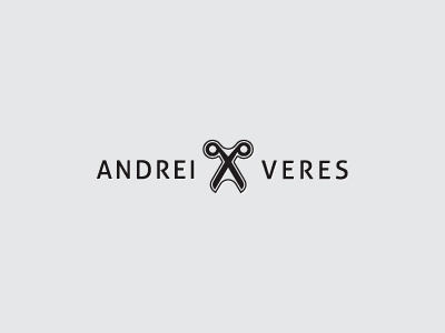 Andrei Veres branding hair stylist logo personal scissor