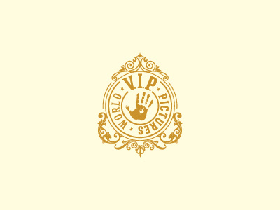 VIP branding classy elegant gold hand logo round stylish unique vip