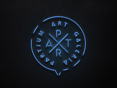 Partium Art Gallery art branding circle gallery logo speak talk visual identity