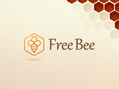 Free Bee bee bio branding brown honey icon insect logo sweet yellow