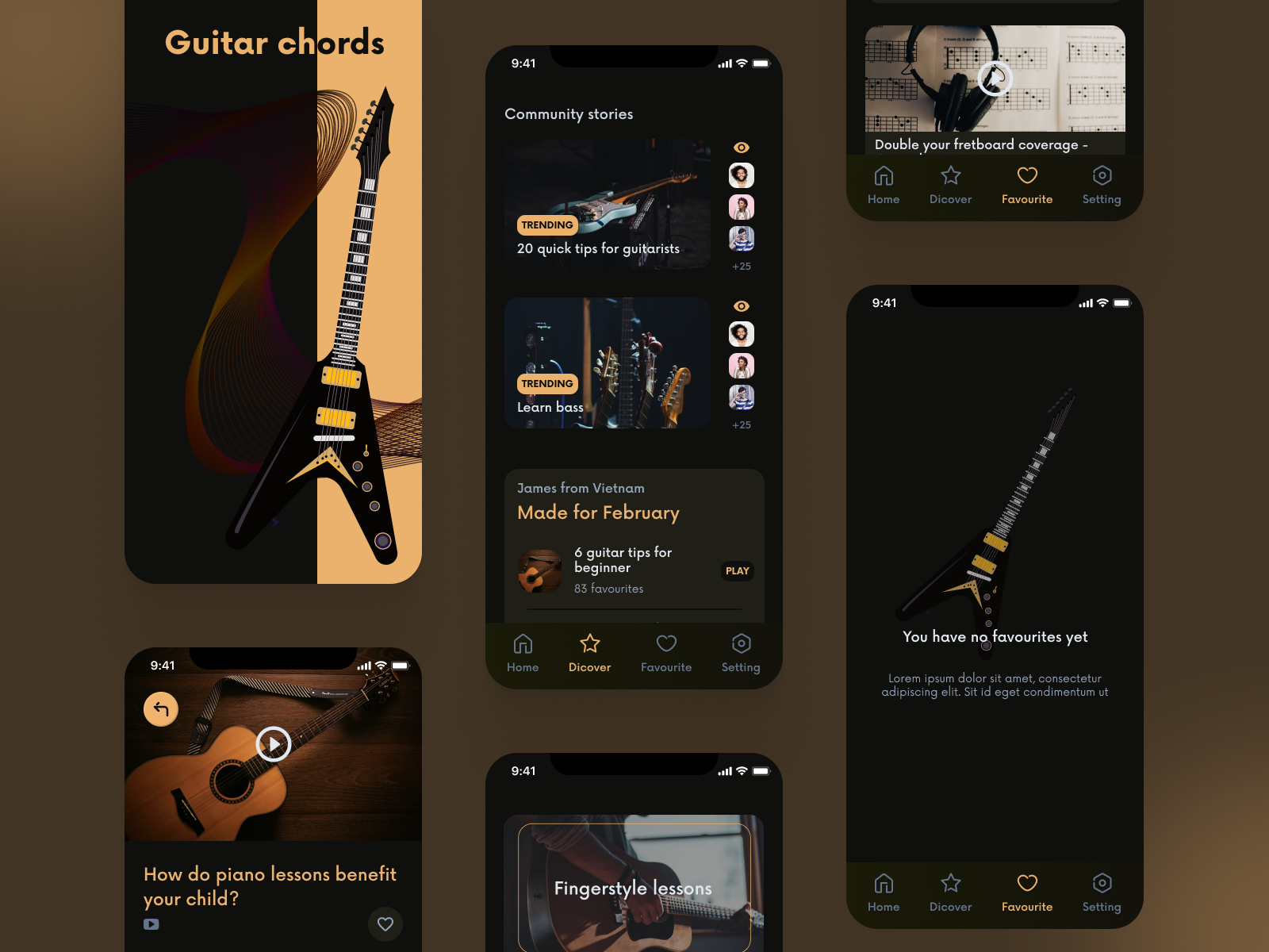 Guitar chord app by Hanh Nguyen on Dribbble