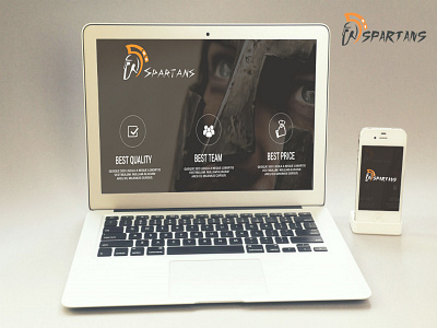 500 Spartans Logo,App,Web Design app design creative iphone app logo design mockup product design web design website