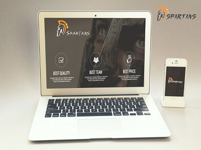 500 Spartans Logo,App,Web Design