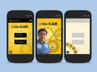 Meri Car App android babu car repair app car repair mechanic garages design engineer engineerbabu ios material transport ui ux
