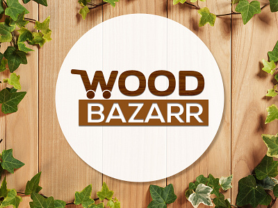 Woodbazarr Logo: EngineerBabu android app furniture illustration ios logo online furniture plywood ui ux wood wood bazarr