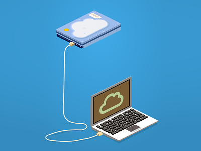 cloud computing cloud computing flash hdd isometric remote