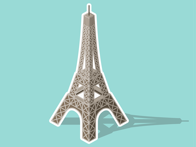 Eiffel stickermule