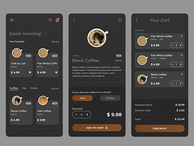 Simple Coffee Shop App app coffee coffee shop design improving minimalist mobile practicing simple study ui ux
