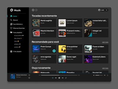 Music Player Web improving minimalist music music player practicing simple spotify redesign ui ux uxui web web app