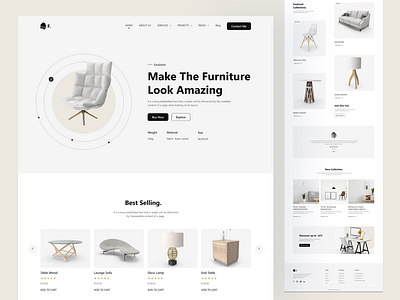 Interior landing page design